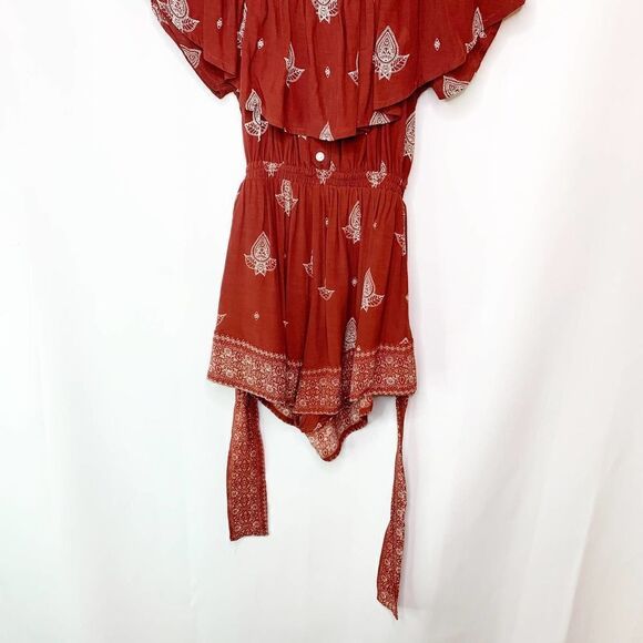 Faithfull Paisley Print Bardot Romper 2 - Picture 3 of 15